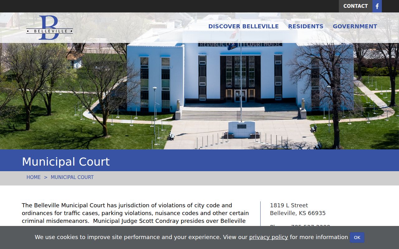 Belleville Municipal Court schedule and ticket information