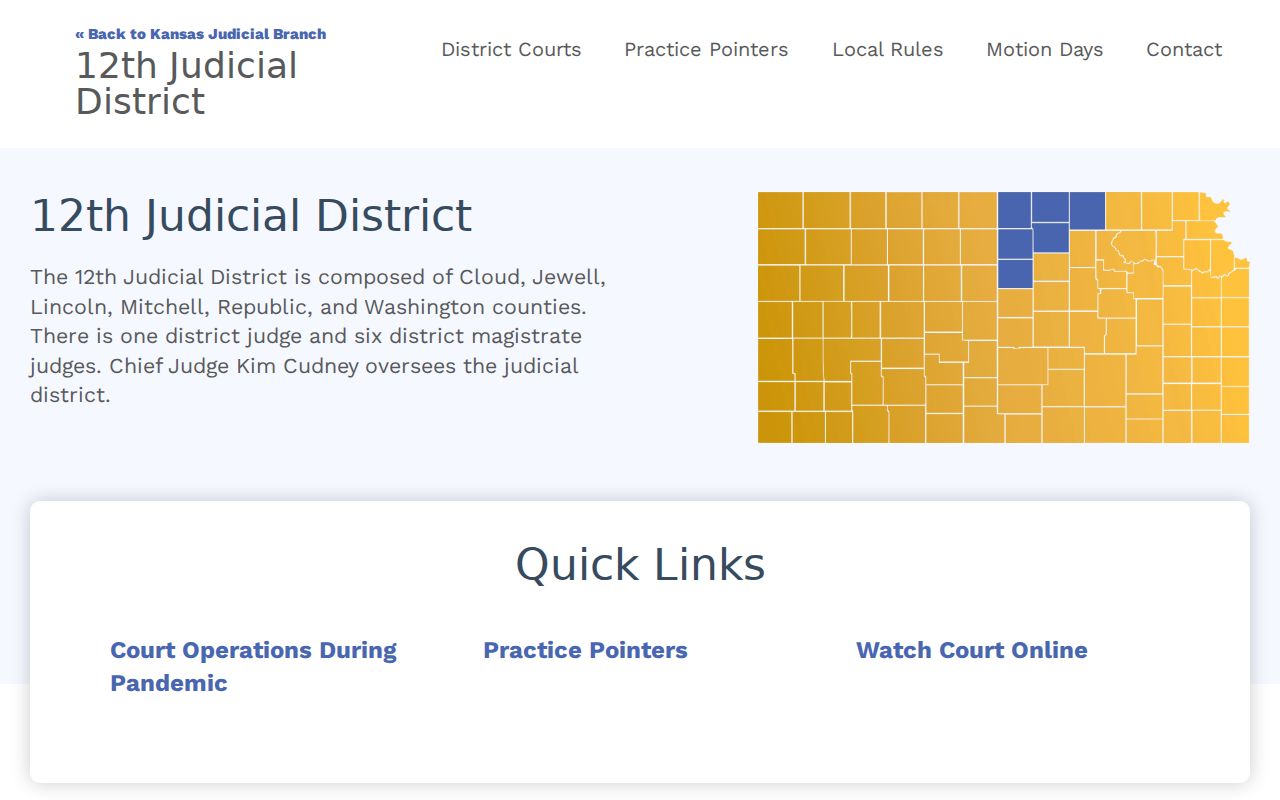 Republic County court docket 12th Judicial District source